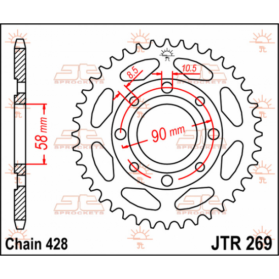 Kettenrad SPROCKET REAR 40T 428