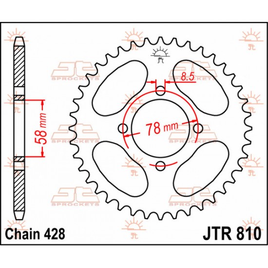 Kettenrad SPROCKET REAR 41T 428