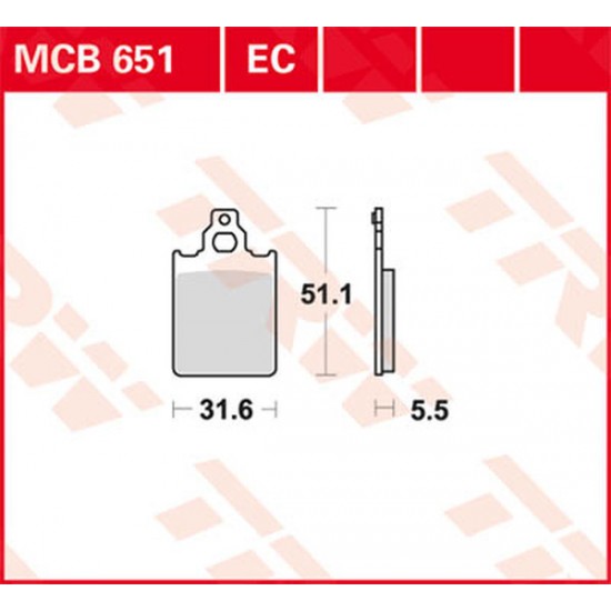 All Round Ceramic Brake Pads BRAKE PAD TRW MCB651