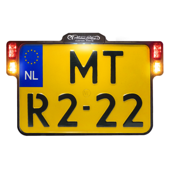 License Plate Holder 3-in-1 for EU Countries LIC.PLT.3IN1 W/TL BK NL