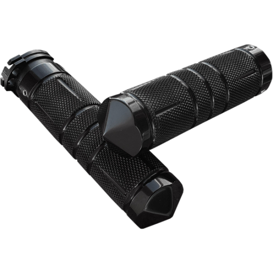 Gerändelte Diamond Custom-Griffe GRIPS KNURLED DIA CBL BLK