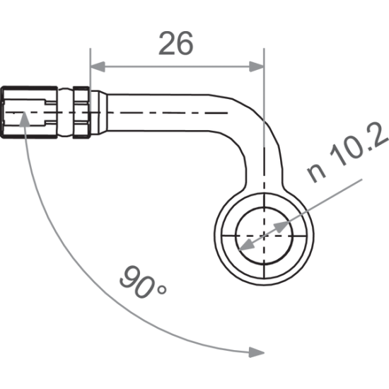 Varioflex Hohlschraubenanschluss BANJO M10 50S TI