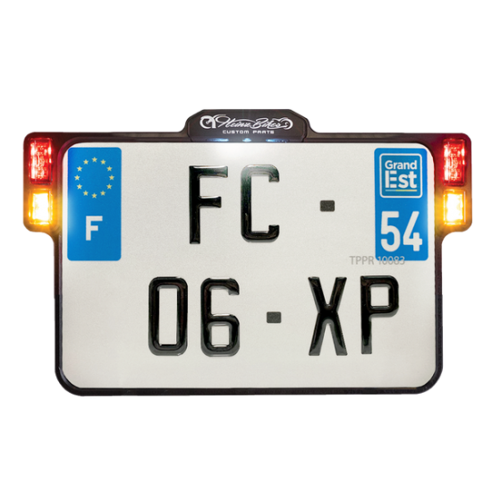 License Plate Holder 3-in-1 for EU Countries LIC.PLT.3IN1 W/TL BK FRANCE