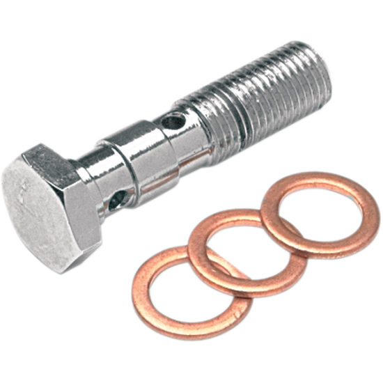 Banjo Bolt 600 Series DBL BOLT 3/8X24 LONG CHR