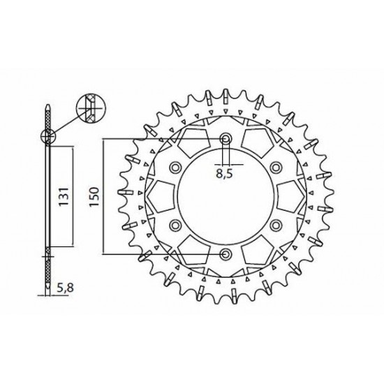 Works Z Steel Rear Sprocket REAR SPROCKET 520 49T WORK-Z