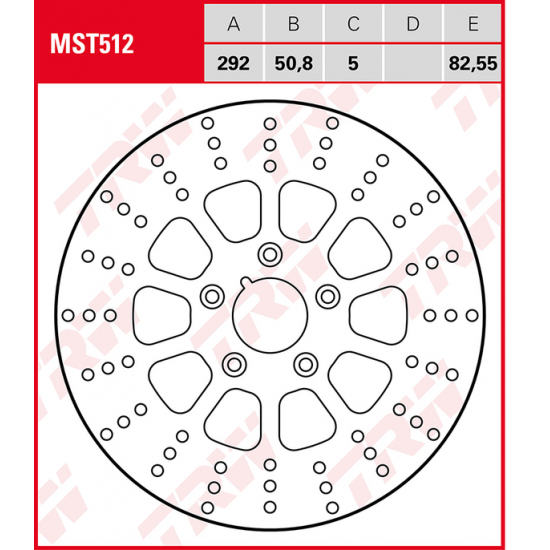 Bremsscheibe fest rund BRAKE DISC TRW MST512