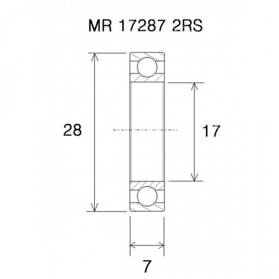 B5 Lager BEARING B5 17X28X7MM