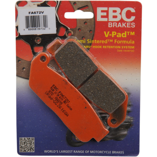 Sintered Metal Indian/Victory Brake Pads BRAKE PAD VEE SEMISNTRD