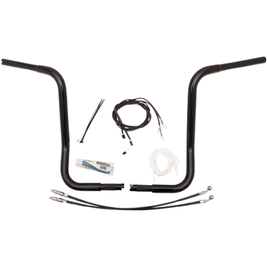 Kit mit 1-1/4" EZ Install Lenker mit runden oberen Biegungen HANDLEBAR 16 BL RT L FL