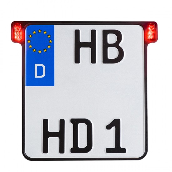 All-in-One 2.0 License Plate Holder w/ LED Plate Lights, Brake and Rear Lights LIC.PLT.2IN1 BK