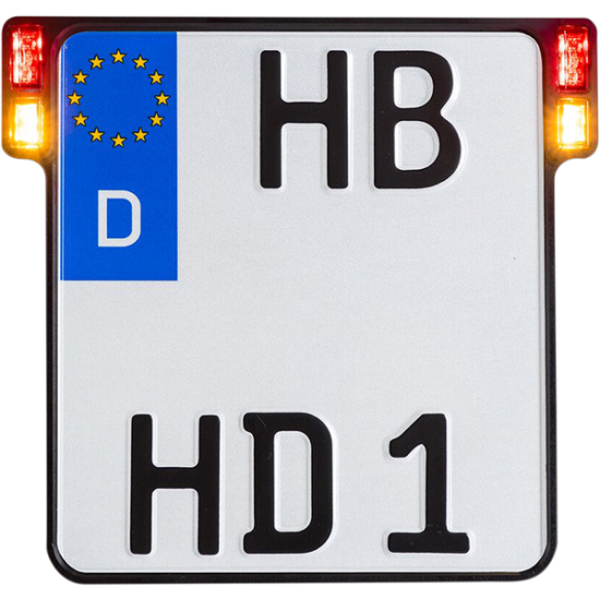 All-in-One 2.0 License Plate Holder w/ LED Plate Lights, Brake and Rear Lights LIC.PLT.3IN1 BK
