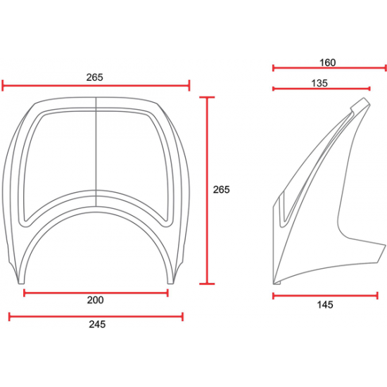 Verkleidung für vordere Nummerntafel FRONT NUMBER PLATE MASK