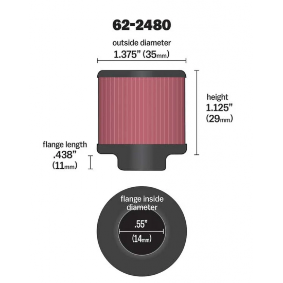 Crankcase Vent Filter VENT FILTER 9/16"