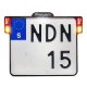 License Plate Holder 3-in-1 for EU Countries LIC.PLT.3IN1 W/TL BK SWEEDEN