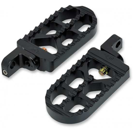 Adjustable Serrated Billet Footpegs PEG LONG SERRATD BLK XL