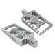 Foot Pegs for Harley FOOTPEGS MX V1 SOFTAIL XL SILVER