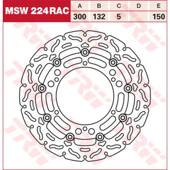 Contoured Floating Brake Rotor ROTOR TRW MSW224RAC