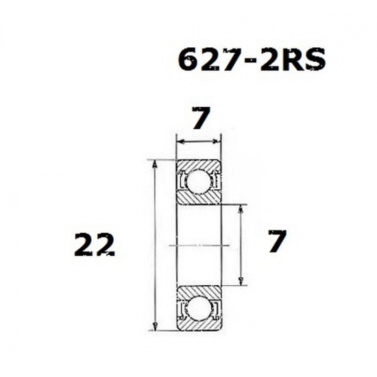 B5 Bearing BEARING B5 7X22X7MM