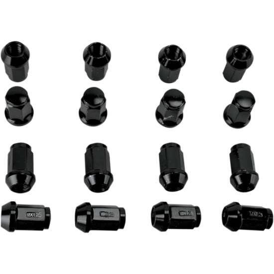 Radmuttern LUG NUT BLK 12MM 16P