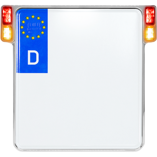 License Plate Holder 3-in-1 for EU Countries AIO L/P TS BL TL UN CH DE