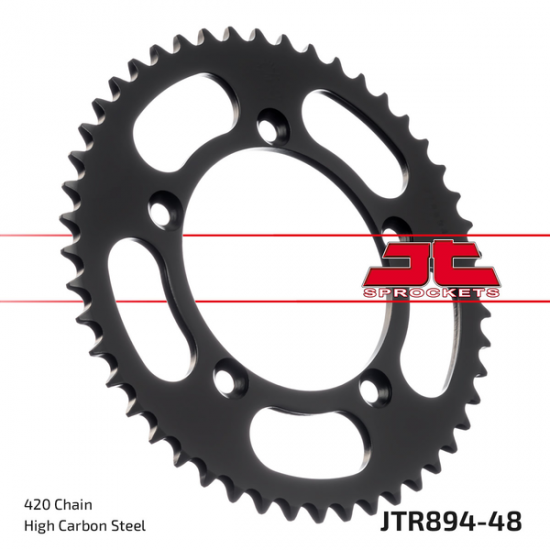 Induktionsgehärtetes, schwarz verzinktes Kettenrad SPROCKET REAR 48T 420 BLK