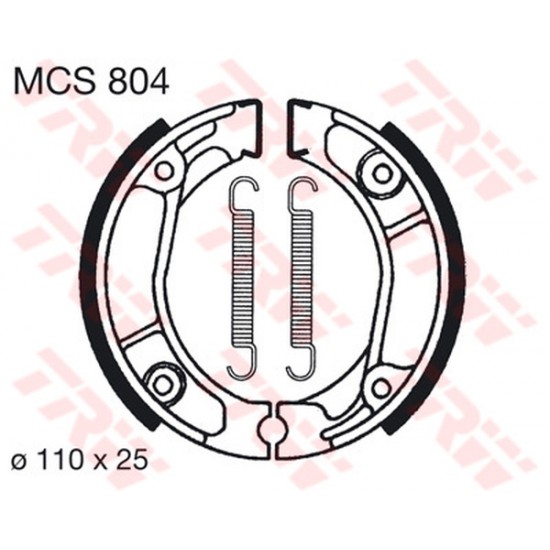 Bremsbacken BRAKE SHOES TRW MCS804