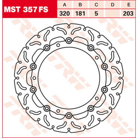 Contoured Floating Brake Rotor ROTOR TRW MST357FS