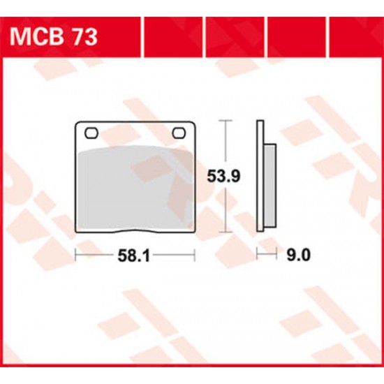 All Round Ceramic Brake Pads BRAKE PAD TRW MCB73