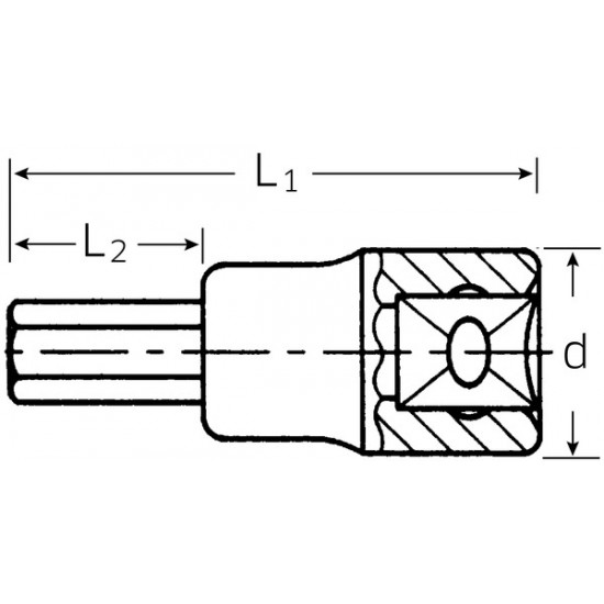 Socket SCREWDRIVER-SOCKET 3/8" 6MM