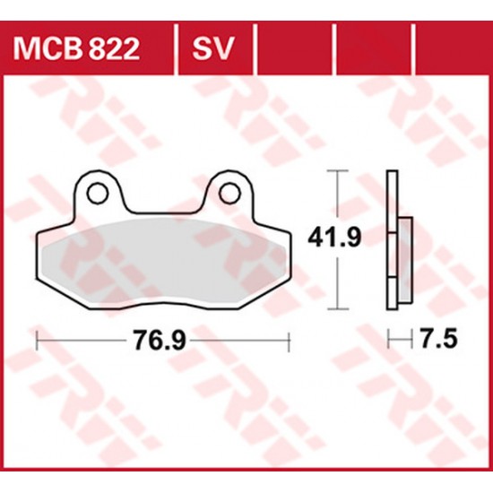 All Round Ceramic Brake Pads BRAKE PAD TRW MCB822