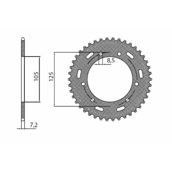 Steel Rear Sprocket REAR SPROCKET 428 50T STEEL Steel Rear Sprocket REAR SPROCKET 428 50T STEEL