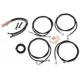 Complete Black Vinyl Braided Handlebar Cable/Brake Line Kit CABLE KIT CB12-14"FL17-19