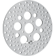 Vorgebohrte Bremsscheibe aus poliertem Edelstahl ROTOR FRT 11.808-13FLT