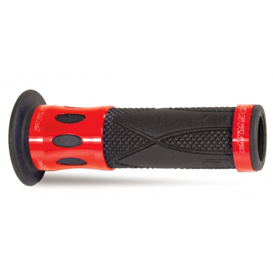 Zweischichtige Griffe GRIPS728 BK/RD ALU OPEN