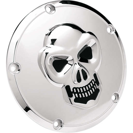 Chrome 3-D Skull Derby Cover SKULL DERBY CVR 99-18 TC