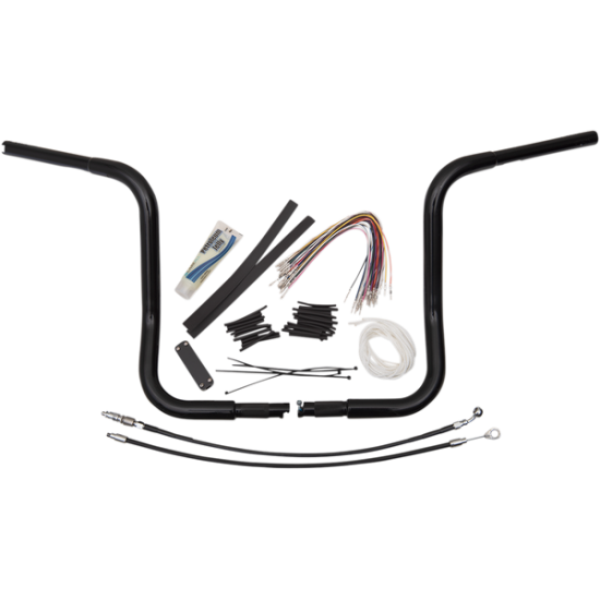 Kit mit 1-1/4" EZ Install Lenker mit runden oberen Biegungen HANDLEBAR 14 BL RT8-13FL