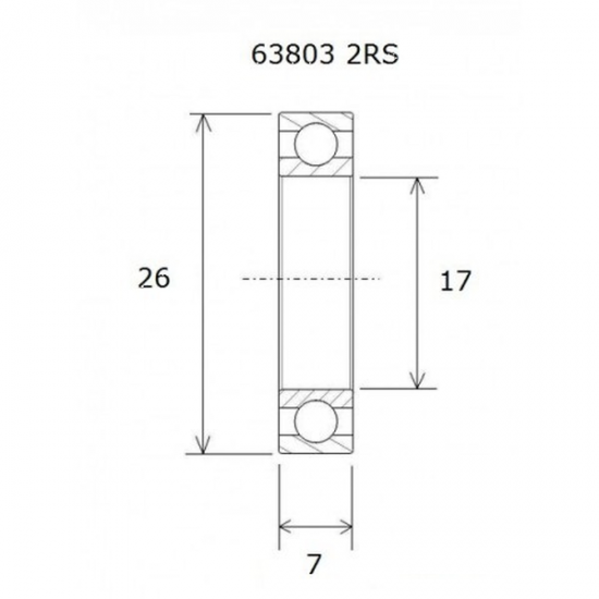 Max Bearing BEARING MAX 17X26X7MM