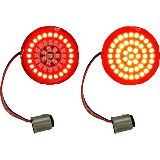 Genesis® 4 Red Ring LED Turn Signal Inserts INSERT R LED TSIG RD 1157