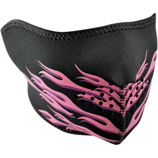 Neoprene Halbmaske HALF MASK PINK FLAMES