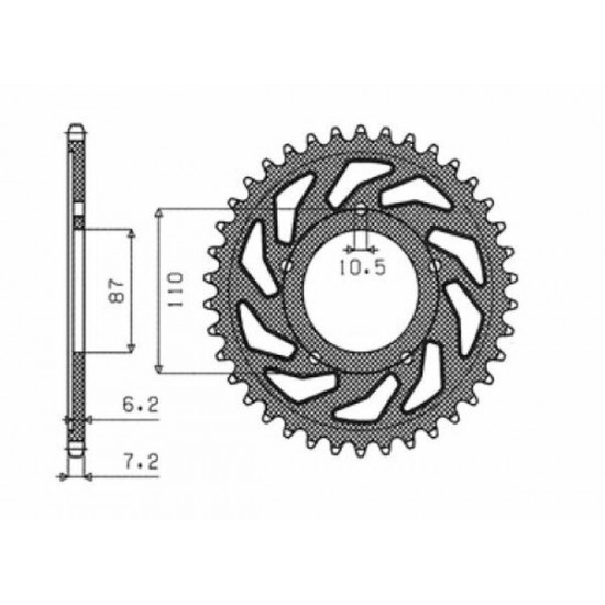 Steel Rear Sprocket REAR SPROCKET 525 49T STEEL Steel Rear Sprocket REAR SPROCKET 525 49T STEEL