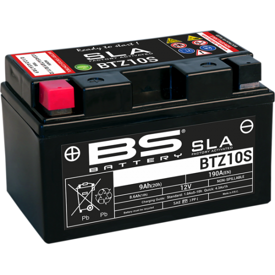 SLA werksseitig aktivierte wartungsfreie AGM-Batterien BATTERY BS BTZ10S SLA