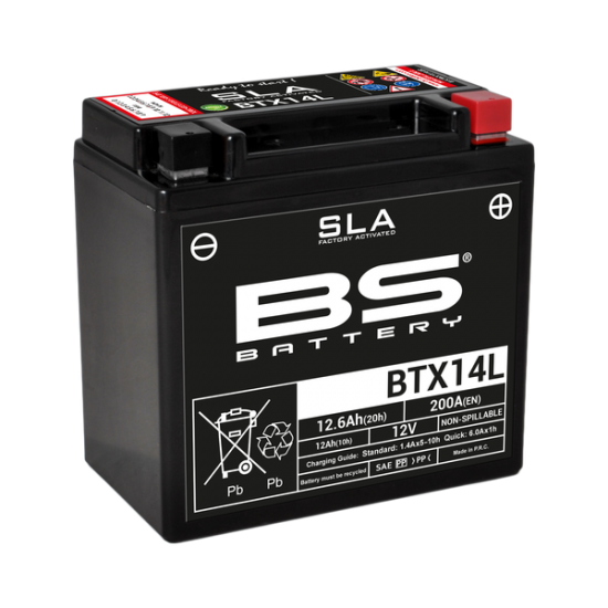 SLA werksseitig aktivierte wartungsfreie AGM-Batterien BATTERY BS BTX14L SLA