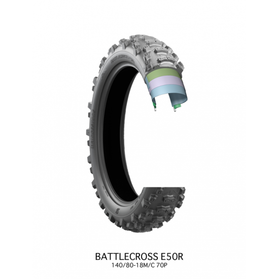 Battlecross E50 Reifen E50R 140/80-18 70P TT FIM