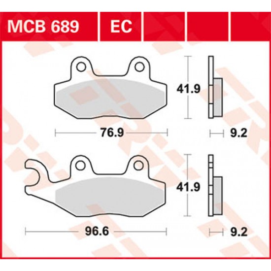 All Round Ceramic Brake Pads BRAKE PAD TRW MCB689