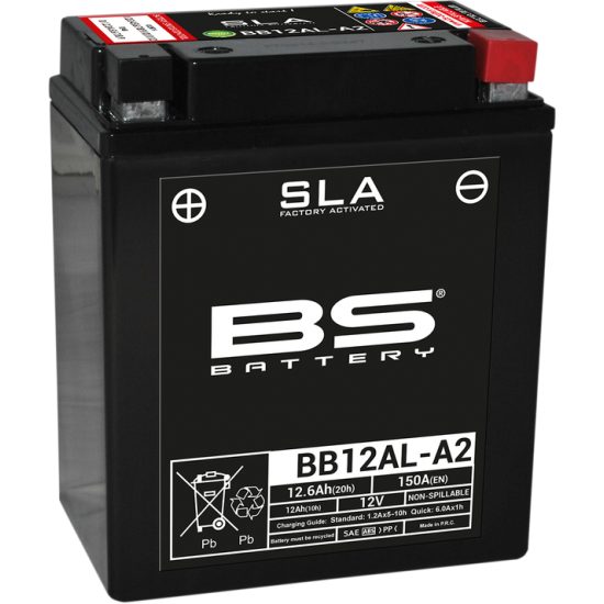 SLA Factory-Activated AGM Maintenance-Free Batteries BATTERY BS BB12AL-A2 SLA