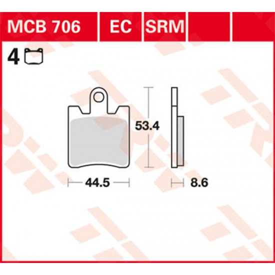 All Round Ceramic Brake Pads BRAKE PAD TRW MCB706