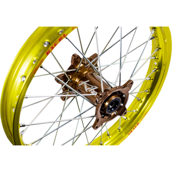 Elite MX-EN Wheel, silver spokes WHEEL ELITE 19X2.15 YW/DB