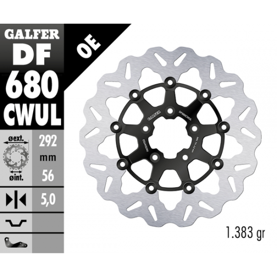 Cubiq Bremsscheibe BRAKE DISC FLOAT WAVE BK BGHT