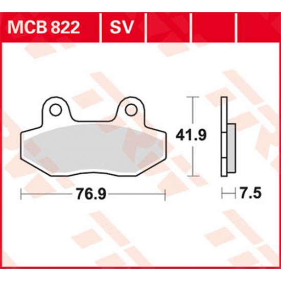 All Round Ceramic Brake Pads BRAKE PAD TRW MCB822