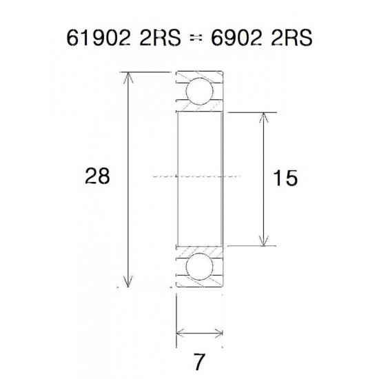 B5 Lager BEARING B5 15X28X7MM